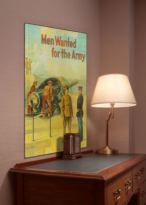 WWI Poster Art Decor US Army Men Wanted Steel Metal Vintage Image Wall Decor Art DISPLAY 1
