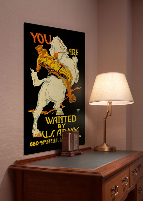WWI Poster Art Decor US Army You Are Wanted Steel Metal Vintage Image Wall Decor Art DISPLAY 1