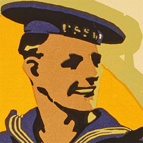 WWI Poster Art Decor USN US Navy Opportunity Steel Metal Vintage Image Wall Decor Art DETAIL
