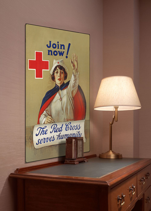 WWI Poster Art Decor Red Cross Nurse Join Now Steel Metal Vintage Image Wall Decor Art DISPLAY 1