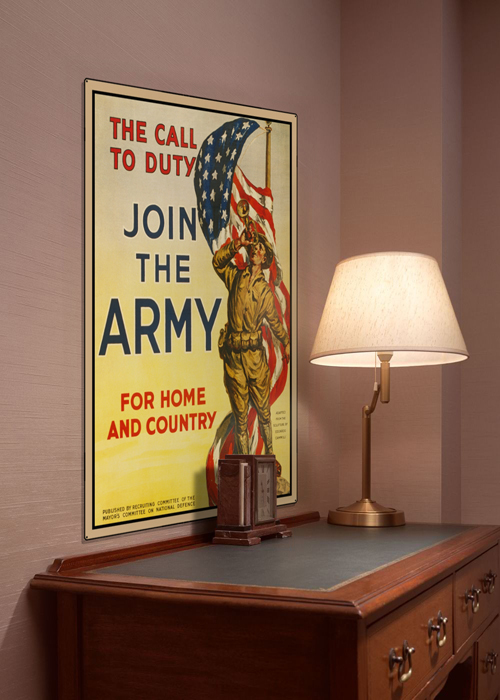 WWI Poster Art Decor Join the US Army Call Of Duty Steel Metal Vintage Image Wall Decor Art DISPLAY 1