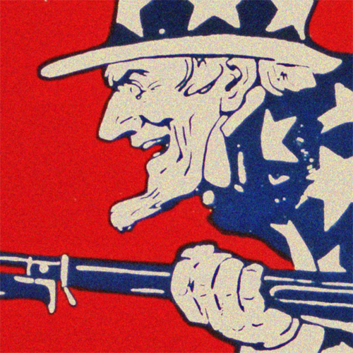 WWI Poster Art Decor July 4th Uncle Sam's Birthday Steel Metal Vintage Image Wall Decor Art DETAIL
